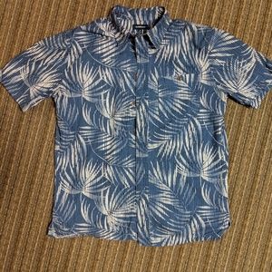 NEW Short Sleeve Tropical Pattern Men's S Shirt